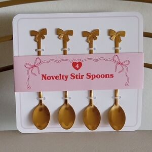 Target Gold Bow Stir Spoons Set